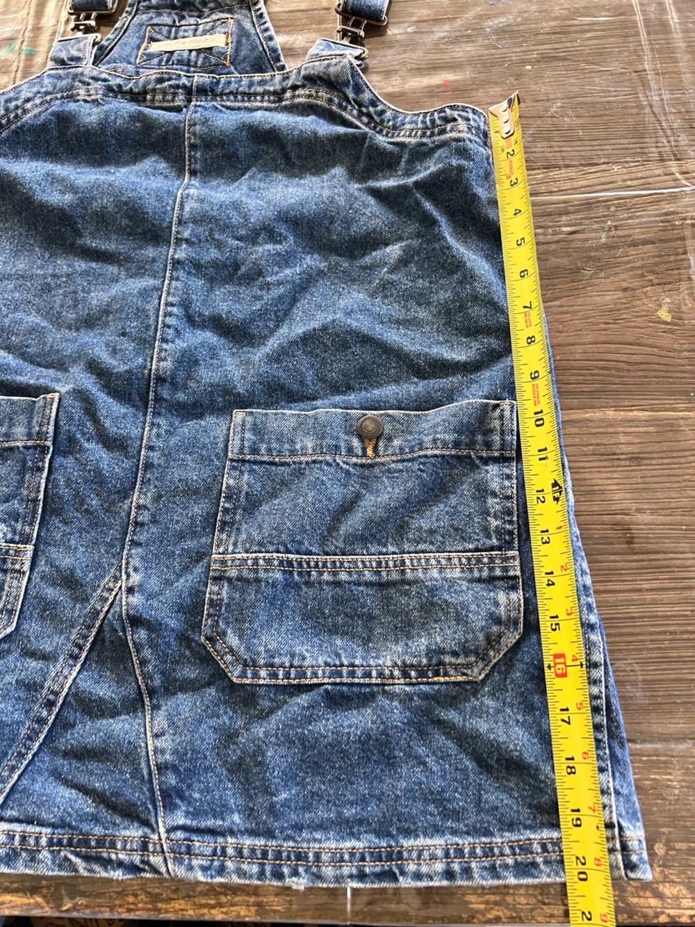We The Free Blue Denim overalls dress - Picture 4 of 8